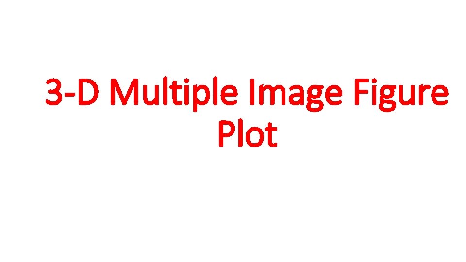 3 -D Multiple Image Figure Plot 