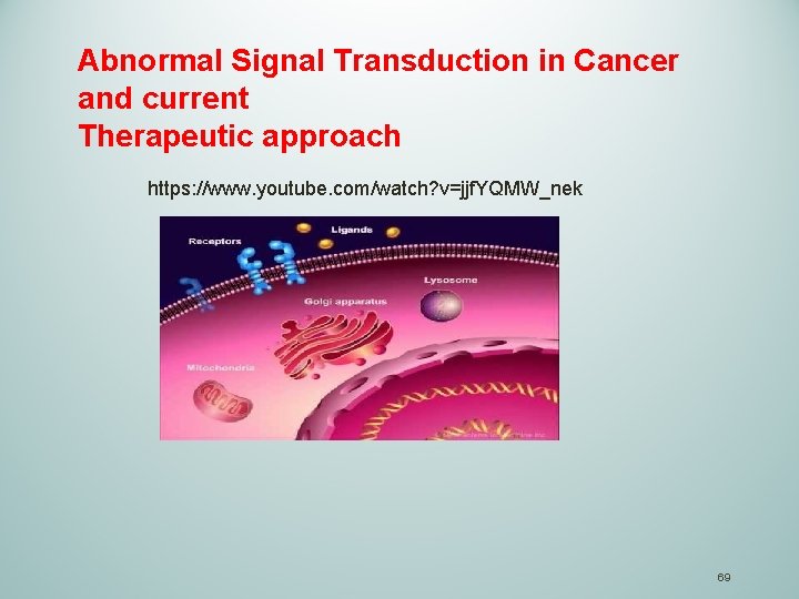 Abnormal Signal Transduction in Cancer and current Therapeutic approach https: //www. youtube. com/watch? v=jjf.