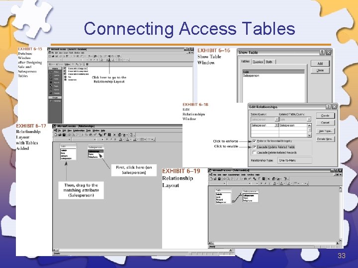 Connecting Access Tables 33 