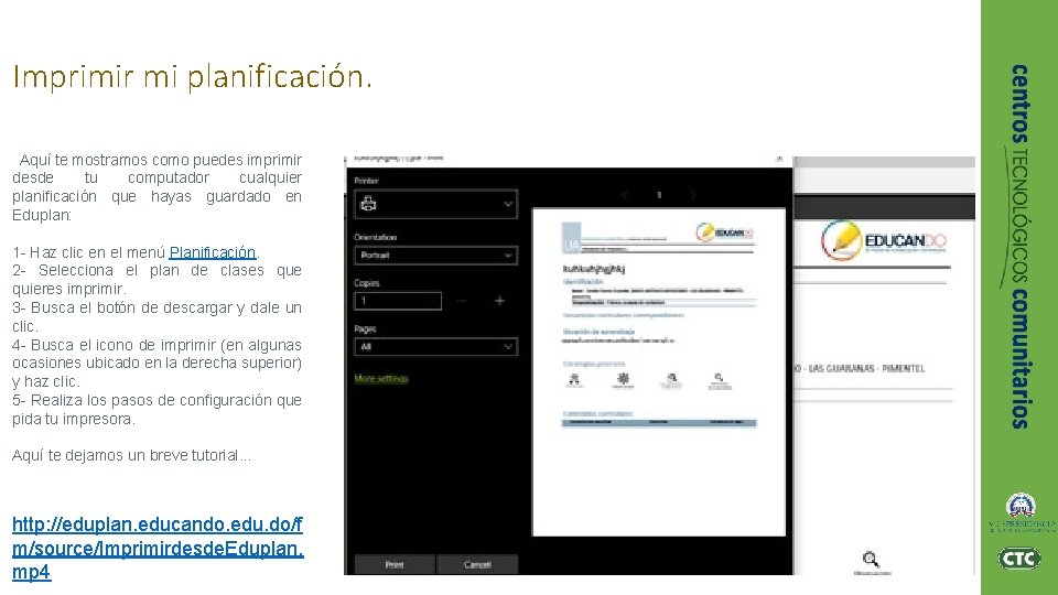 Imprimir mi planificación. Aquí te mostramos como puedes imprimir desde tu computador cualquier planificación Imprimir mi planificación. Aquí te mostramos como puedes imprimir desde tu computador cualquier planificación