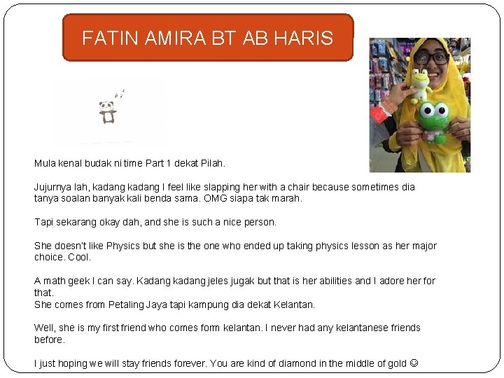 FATIN AMIRA BT AB HARIS Mula kenal budak ni time Part 1 dekat Pilah.