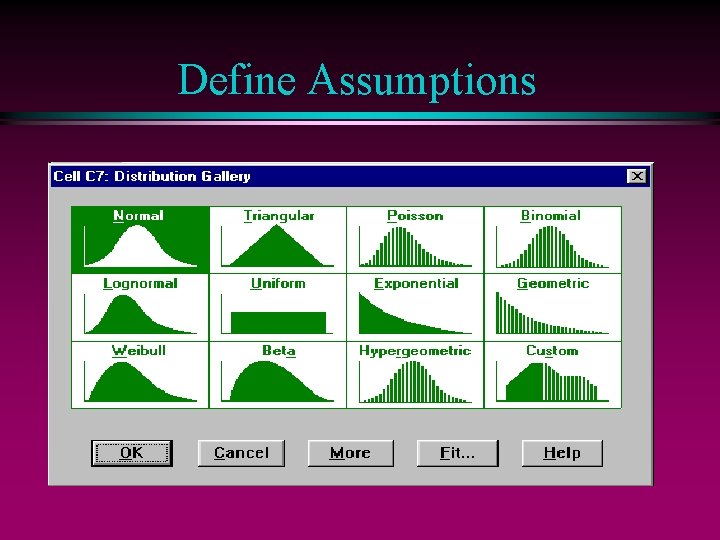 Define Assumptions 