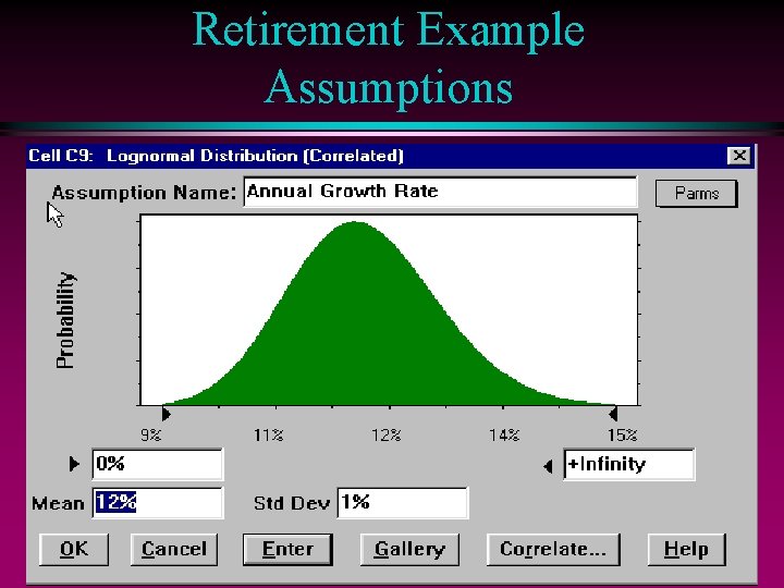 Retirement Example Assumptions 