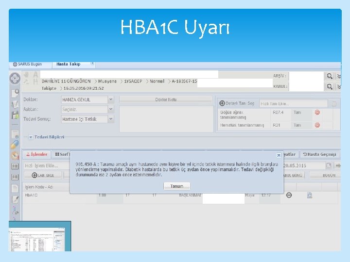 HBA 1 C Uyarı 