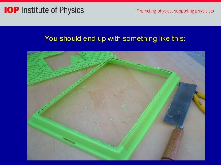Promoting physics, supporting physicists You should end up with something like this: 