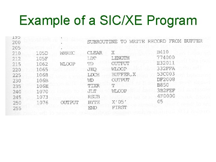 Example of a SIC/XE Program 