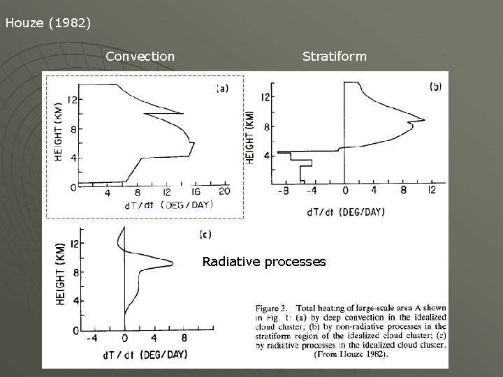 Houze (1982) Convection Stratiform Radiative processes 