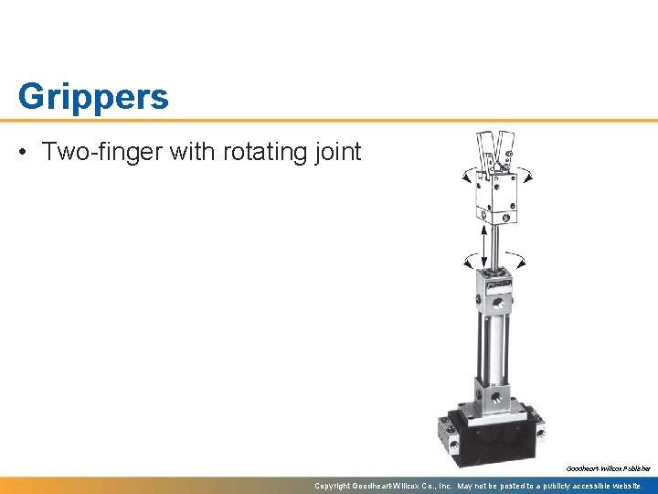 Grippers • Two-finger with rotating joint Goodheart-Willcox Publisher Copyright Goodheart-Willcox Co. , Inc. May