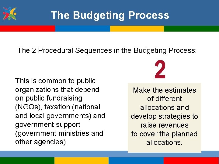 The Budgeting Process The 2 Procedural Sequences in the Budgeting Process: This is common