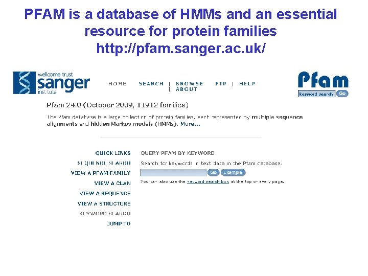 PFAM is a database of HMMs and an essential resource for protein families http: