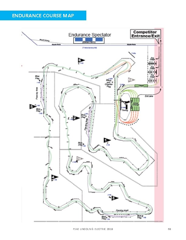 ENDURANCE COURSE MAP FSAE LINCOLN & ELECTRIC 2018 68 