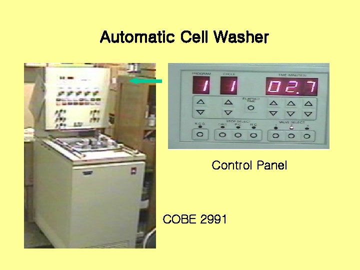 Automatic Cell Washer Control Panel COBE 2991 