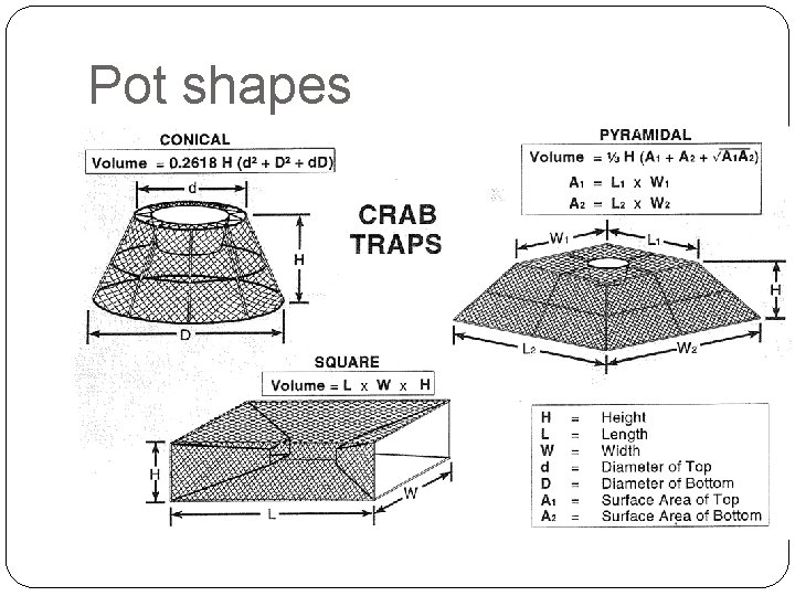 Pot shapes 