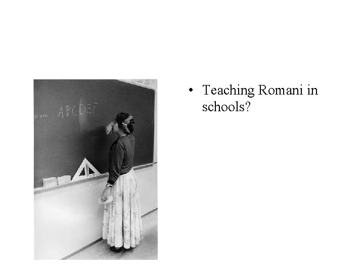  • Teaching Romani in schools? 