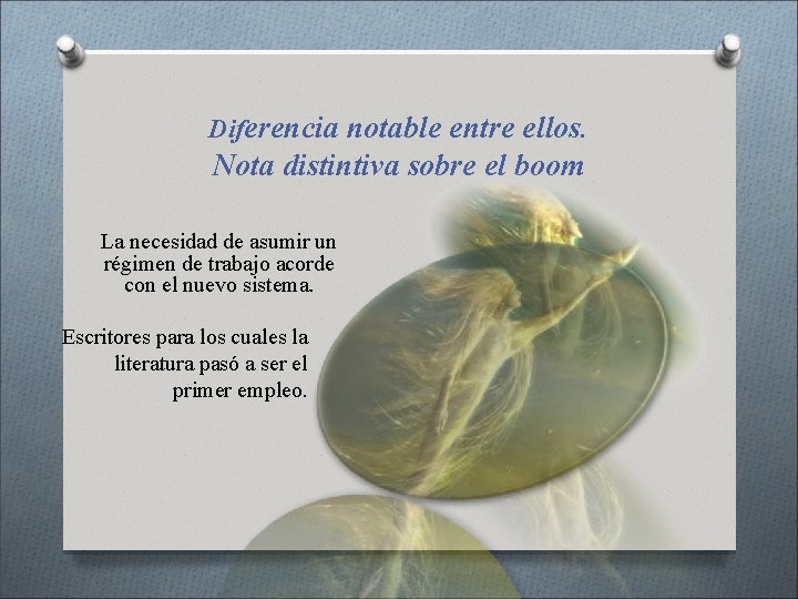 Diferencia notable entre ellos. Nota distintiva sobre el boom La necesidad de asumir un Diferencia notable entre ellos. Nota distintiva sobre el boom La necesidad de asumir un
