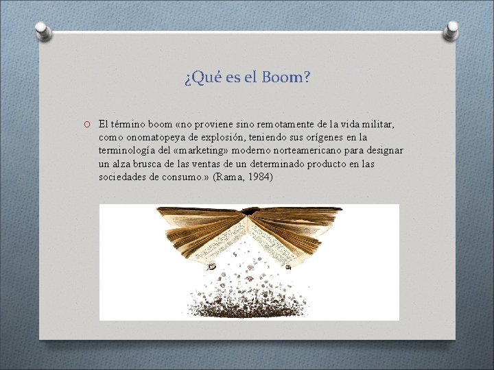 ¿Qué es el Boom? O El término boom «no proviene sino remotamente de la ¿Qué es el Boom? O El término boom «no proviene sino remotamente de la