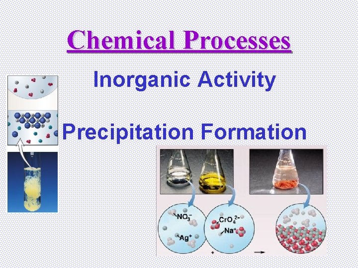 Chemical Processes Inorganic Activity Precipitation Formation 