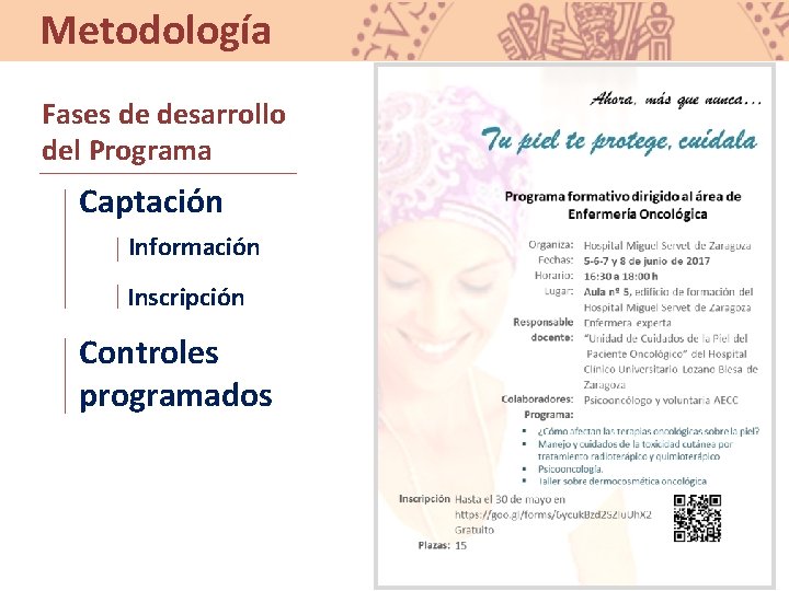 Metodología Fases de desarrollo del Programa Captación Información Inscripción Controles programados 