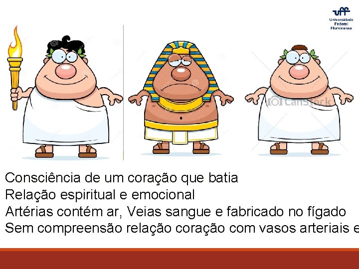 Consciência de um coração que batia Relação espiritual e emocional Artérias contém ar, Veias