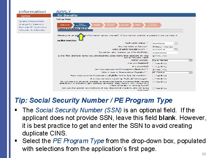 Tip: Social Security Number / PE Program Type § The Social Security Number (SSN)
