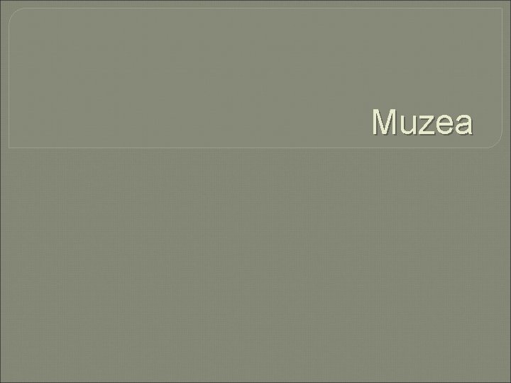 Muzea 