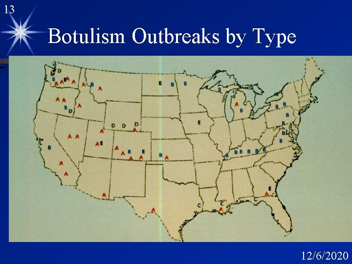 13 Botulism Outbreaks by Type 12/6/2020 