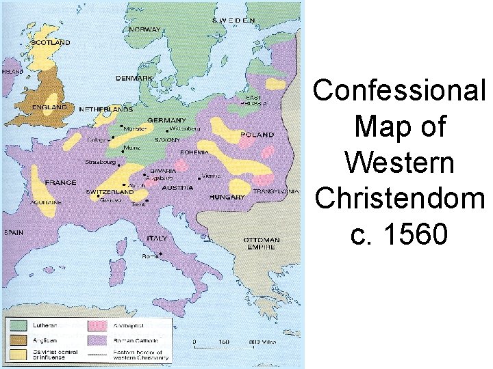 Confessional Map of Western Christendom c. 1560 