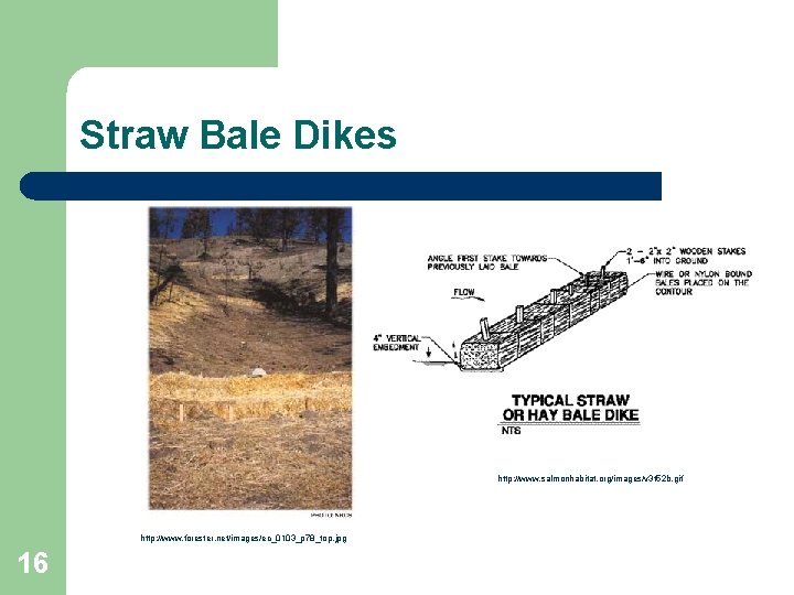 Straw Bale Dikes http: //www. salmonhabitat. org/images/v 3 f 52 b. gif http: //www.