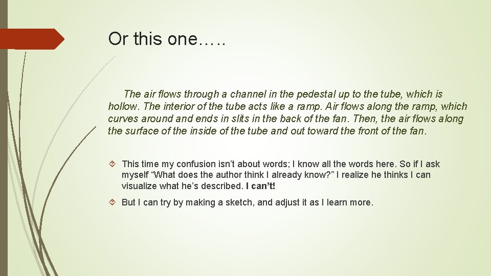 Or this one…. . The air flows through a channel in the pedestal up