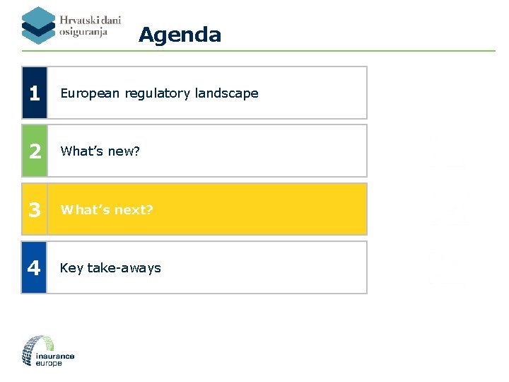 Agenda 1 European regulatory landscape 2 What’s new? 3 What’s next? 4 Key take-aways