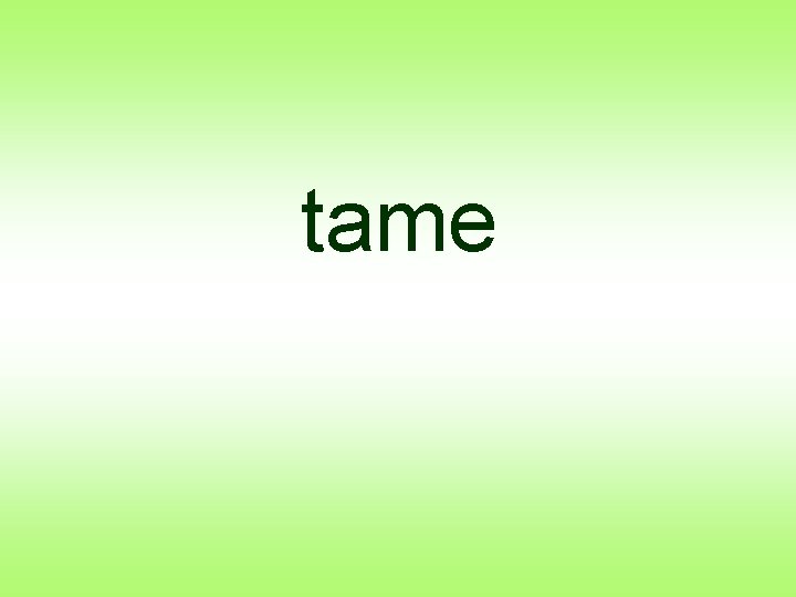 tame 