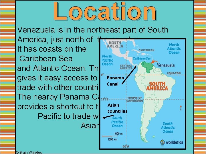 Location Venezuela is in the northeast part of South America, just north of the