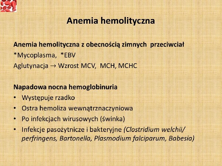 Anemia hemolityczna • 