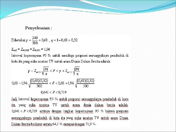 Penyelesaian : 