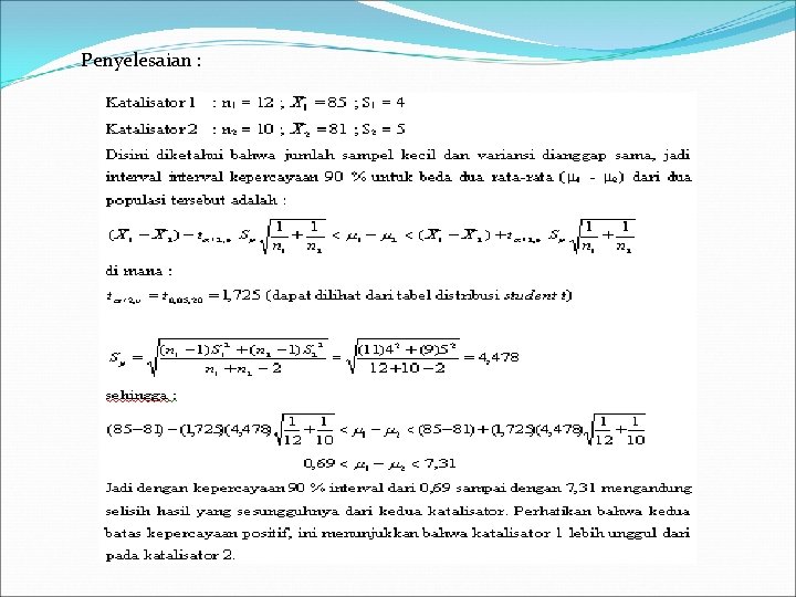Penyelesaian : 
