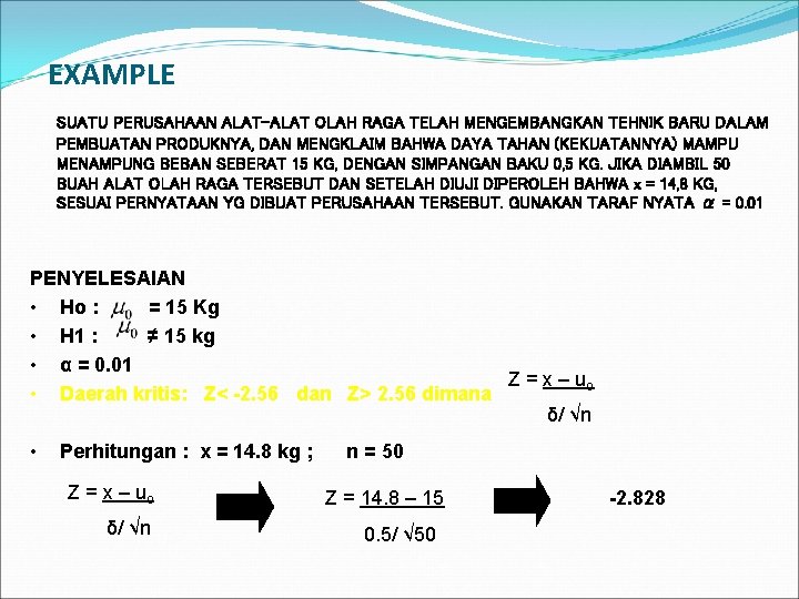 EXAMPLE SUATU PERUSAHAAN ALAT-ALAT OLAH RAGA TELAH MENGEMBANGKAN TEHNIK BARU DALAM PEMBUATAN PRODUKNYA, DAN