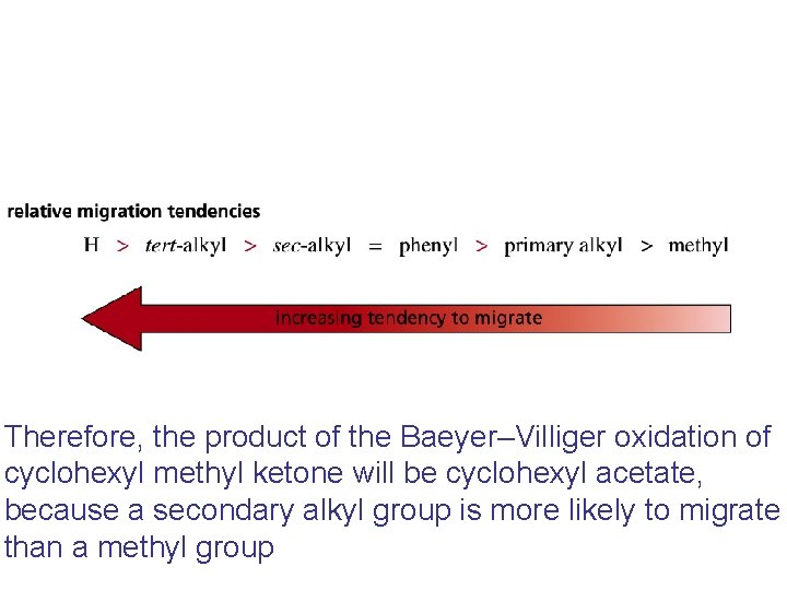 Therefore, the product of the Baeyer–Villiger oxidation of cyclohexyl methyl ketone will be cyclohexyl