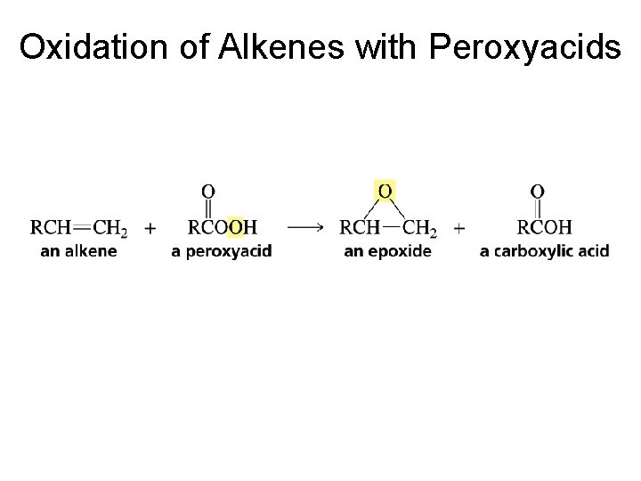 Oxidation of Alkenes with Peroxyacids 