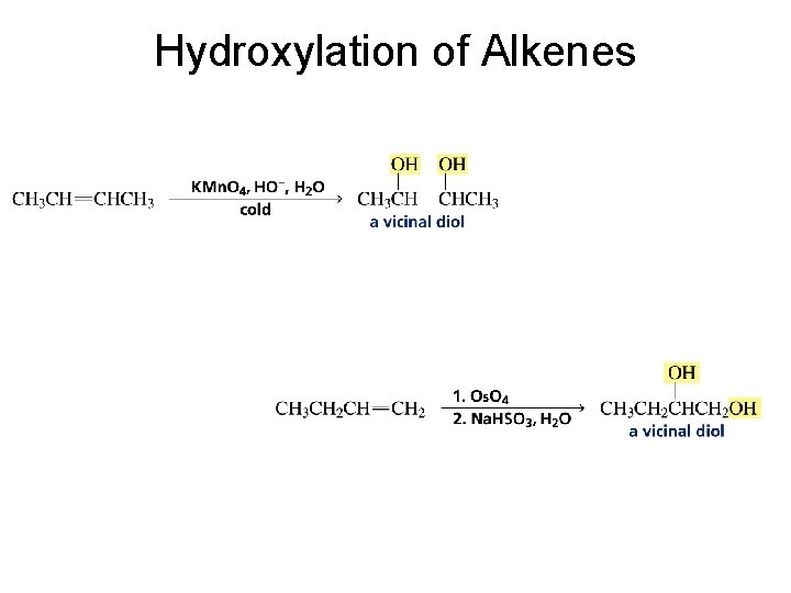 Hydroxylation of Alkenes 