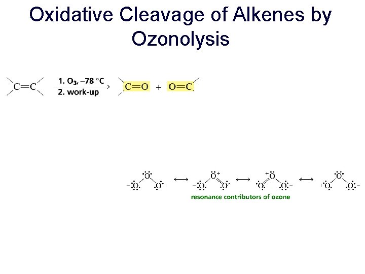 Oxidative Cleavage of Alkenes by Ozonolysis 