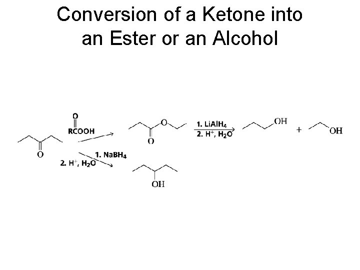 Conversion of a Ketone into an Ester or an Alcohol 