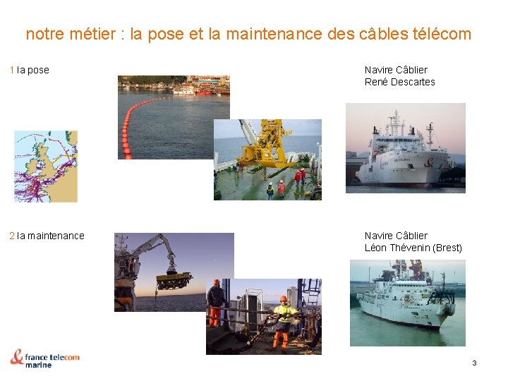 notre métier : la pose et la maintenance des câbles télécom 1 la pose