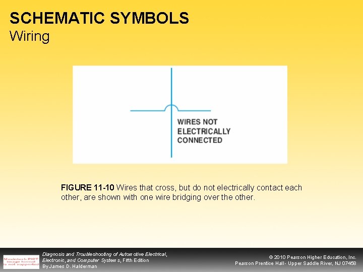 SCHEMATIC SYMBOLS Wiring FIGURE 11 -10 Wires that cross, but do not electrically contact