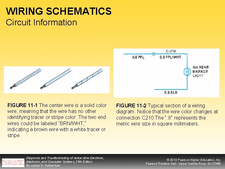 WIRING SCHEMATICS Circuit Information FIGURE 11 -1 The center wire is a solid color