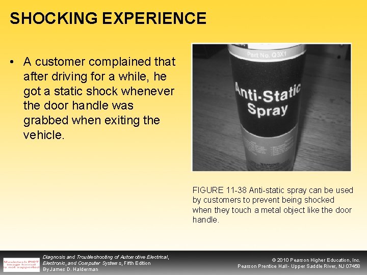 SHOCKING EXPERIENCE • A customer complained that after driving for a while, he got