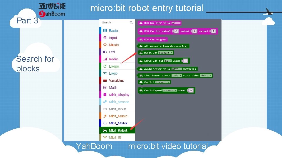 micro: bit robot entry tutorial Part 3 Search for blocks Yah. Boom micro: bit