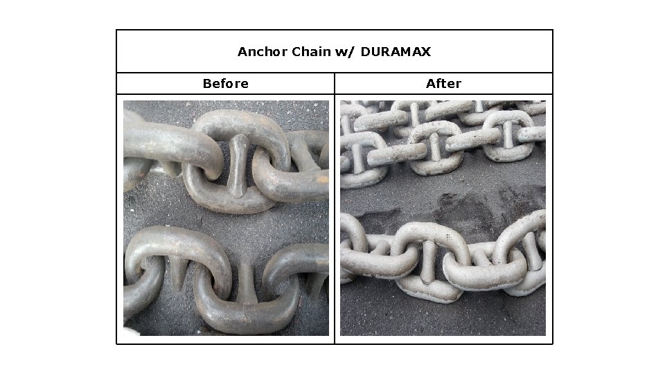Anchor Chain w/ DURAMAX Before 　 After 　 
