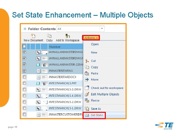 Set State Enhancement – Multiple Objects page 16 
