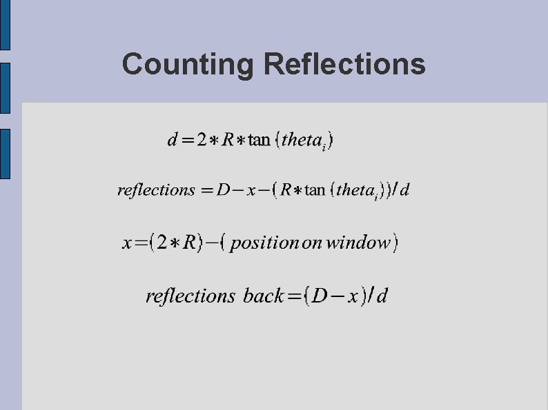 Counting Reflections 