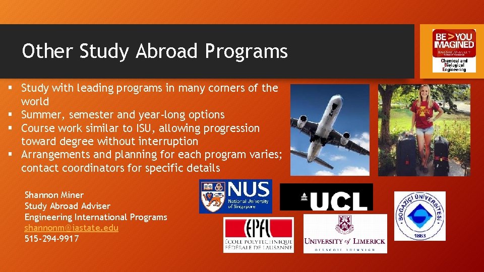 Other Study Abroad Programs § Study with leading programs in many corners of the